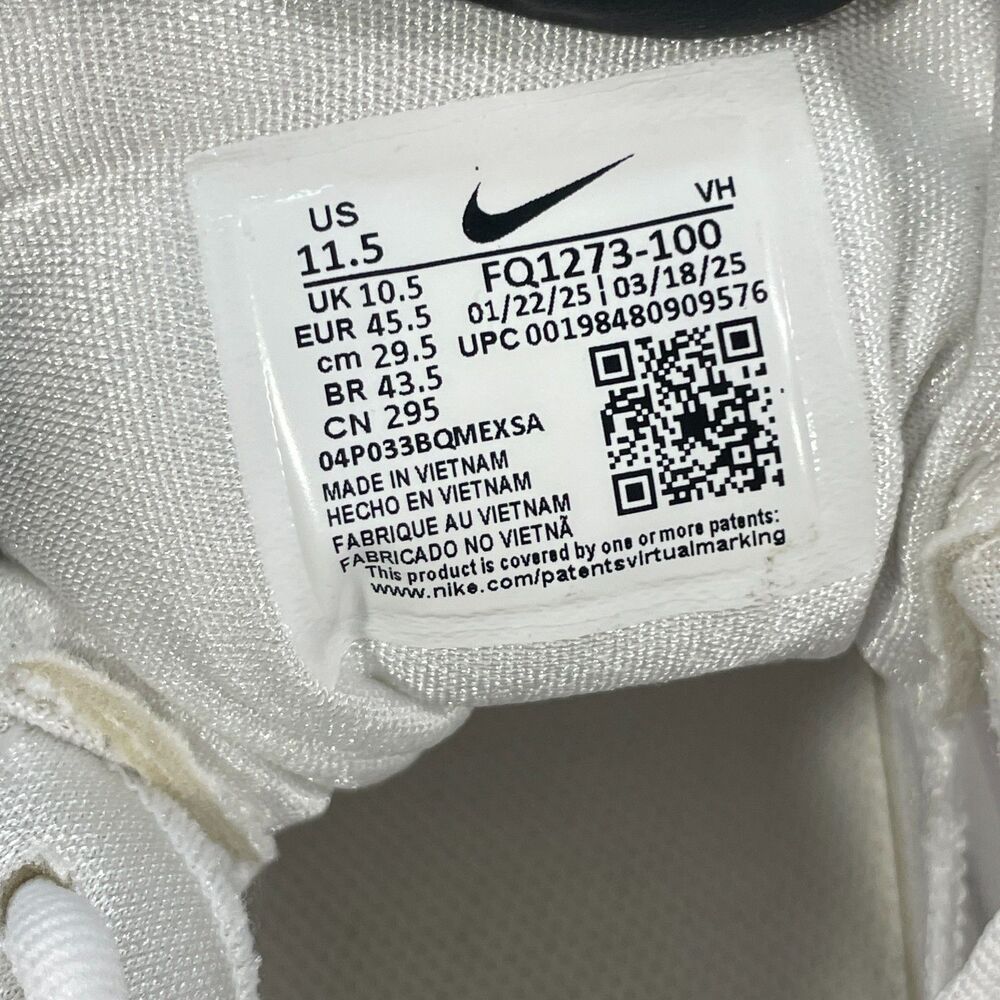 Nike SB Zoom Nyjah 4 Men's Size 11.5 Shoes Sneakers Skate White/Black FQ1273-100 - Picture 15 of 16